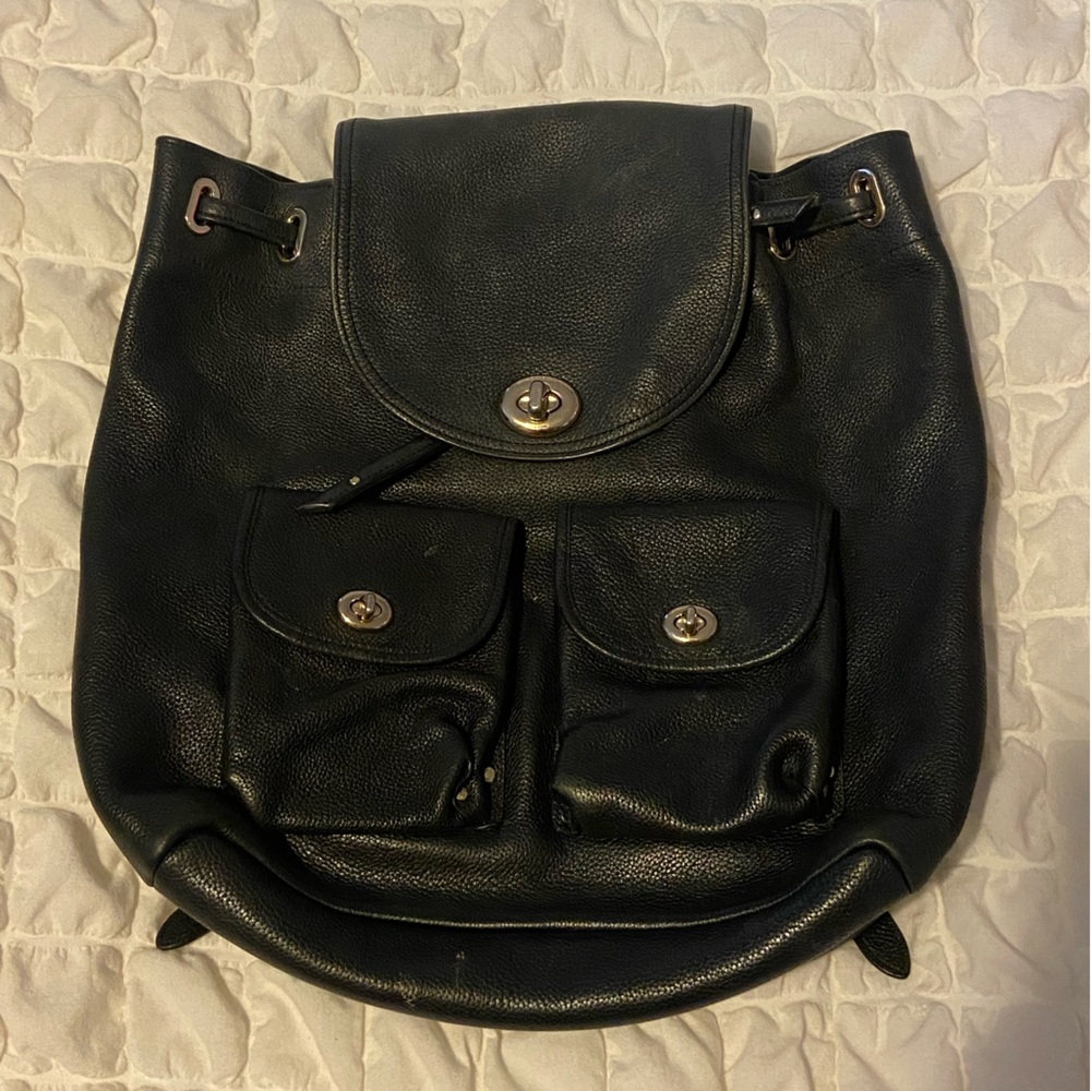 Coach leather backpack